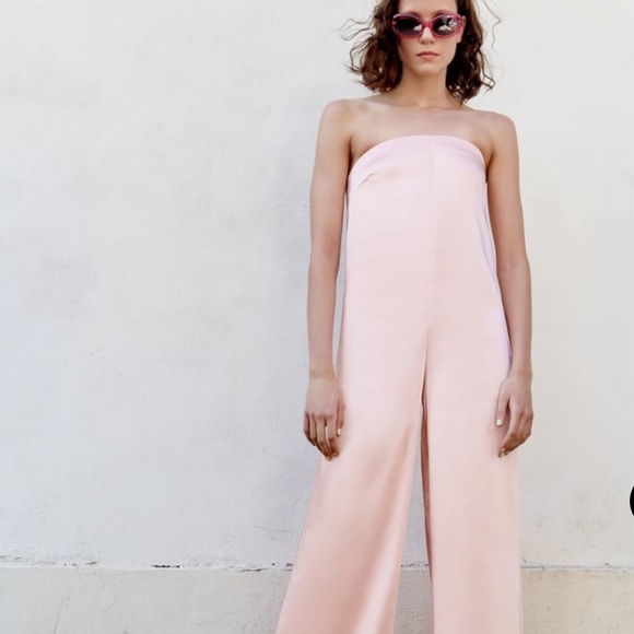 Zara satin effect jumpsuit (with flaw) - Picture 2 of 6